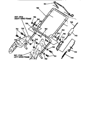 Handle Diagram and Parts List for 88414  Craftsman Snow Blower