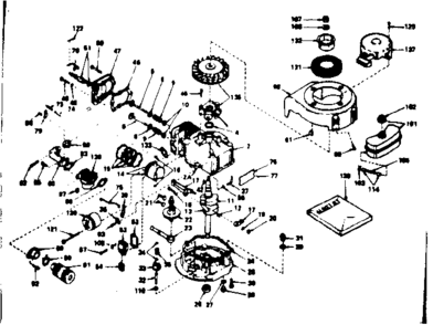 Part Location Diagram of 33728 Tecumseh Crankshaft Assembly.