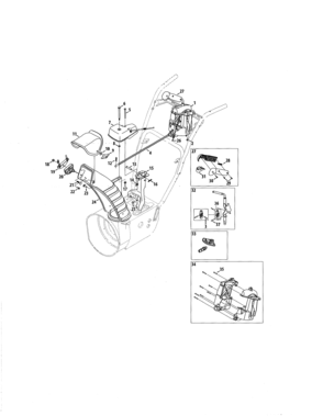 Chute & Control Diagram and Parts List for 247883940  Craftsman Snow Blower