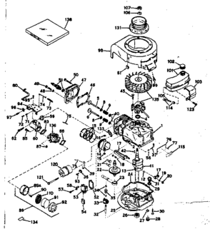 Part Location Diagram of 31401 Craftsman Tank assembly