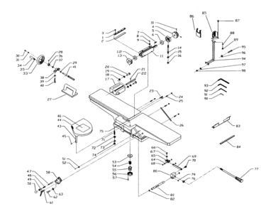 Blade Assy Diagram and Parts List for 152217050  Craftsman Planer Jointer