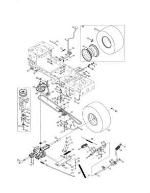 Transmission Diagram and Parts List for 247203775  Craftsman Lawn Tractor