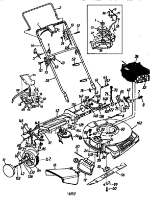 Lawn Mower Diagram and Parts List for 247376380  Craftsman Lawn Mower