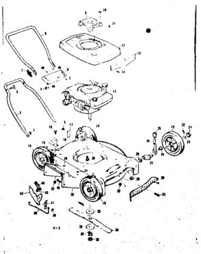 Replacement Parts Diagram and Parts List for 13191461  Craftsman Lawn Mower