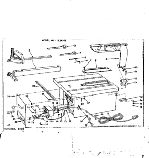 Unit Diagram and Parts List for 11324142  Craftsman Power Motor