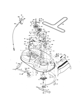 Mower Deck Diagram and Parts List for 917280151  Craftsman Lawn Tractor