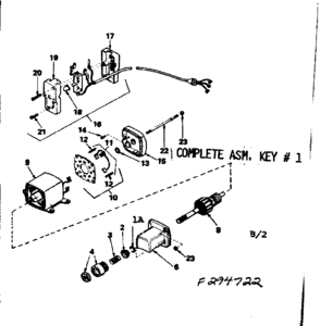 Starter Motor Diagram and Parts List for 143294722  Craftsman Engine