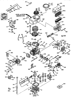 4-cycle Engine 71, 143 Diagram and Parts List for 143971200  Craftsman Engine