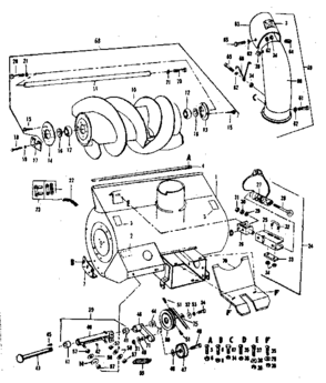 Auger  Assembly Diagram and Parts List for 84226026  Craftsman Snow Blower