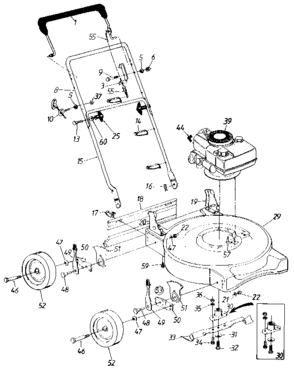 Mower Deck Diagram and Parts List for 247384281  Craftsman Lawn Mower