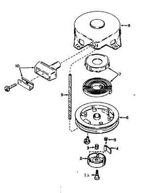 Rewind Starter No. 590449 Diagram and Parts List for 143575022  Craftsman Engine