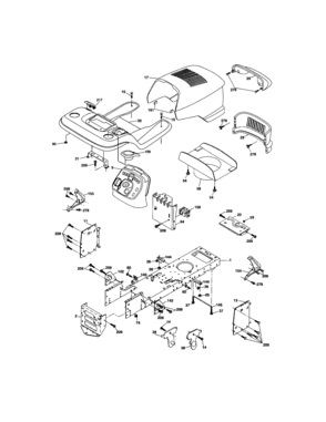 Chassis And Enclosures Diagram and Parts List for 917273664  Craftsman Lawn Tractor