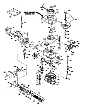 Engine Diagram and Parts List for 143384192  Craftsman Engine