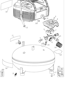 Tank/Manifold/Regulator Diagram and Parts List for CMEC6150  Craftsman Compressor