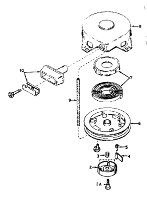 Rewind Starter No. 590449 Diagram and Parts List for 143575012  Craftsman Engine