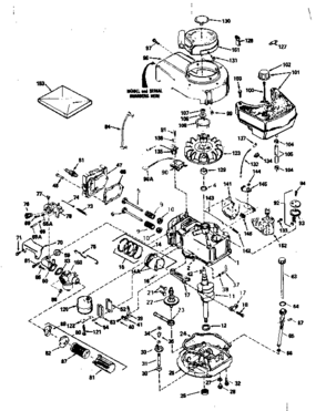 Engine Diagram and Parts List for 143384212  Craftsman Engine