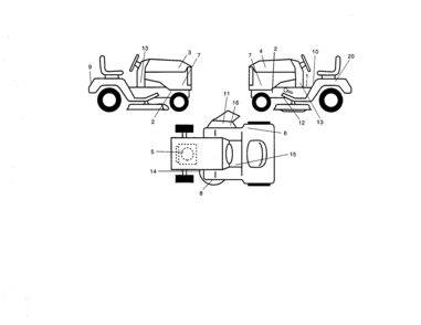 Decals Diagram and Parts List for 917277031  Craftsman Lawn Tractor