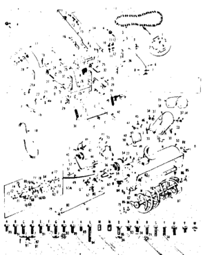 Replacement Parts Diagram and Parts List for 917251820  Craftsman Snow Blower