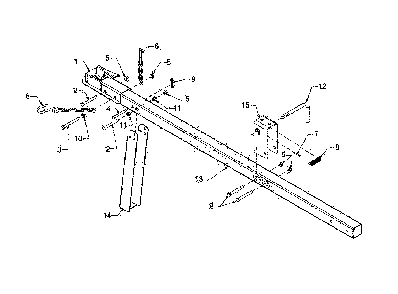Tongue assembly Diagram and Parts List for CMXGLAM1143200  Craftsman Log Splitter