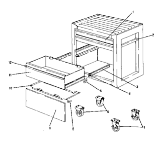 Part Location Diagram of A-8610 Craftsman Drawer W/Pull (706.650651)