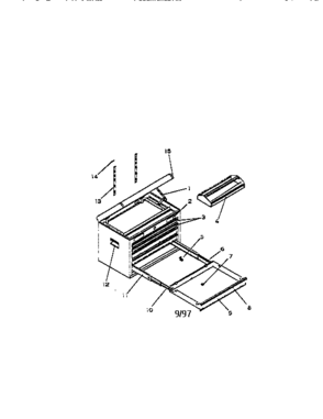 Part Location Diagram of T18459 Craftsman Tool chest lock bar