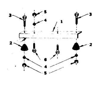Engine Mounting Support Diagram and Parts List for 58053561  Craftsman Engine