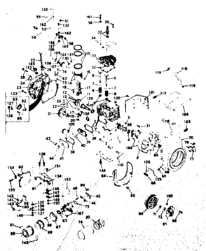 Part Location Diagram of 32176A Craftsman Cylinder assembly