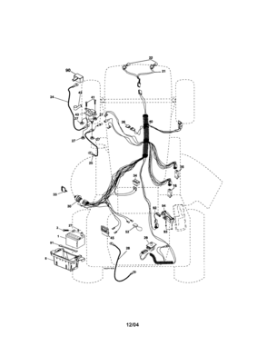 Electrical Diagram and Parts List for 917275820  Craftsman Lawn Tractor