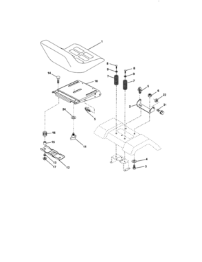 Seat Assembly Diagram and Parts List for 917273143  Craftsman Lawn Tractor