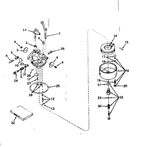 Carburetor No. 631063a Diagram and Parts List for 143577022  Craftsman Engine