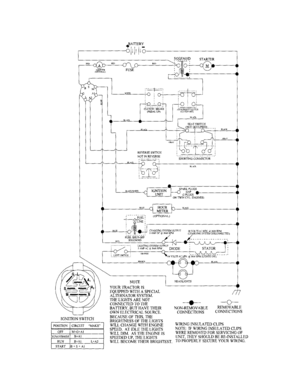 Schematic Diagram-tractor Diagram and Parts List for 917287072  Craftsman Lawn Tractor