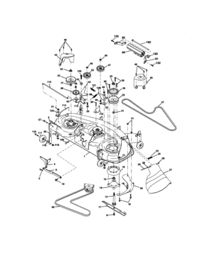 Mower Deck Diagram and Parts List for 917276350  Craftsman Lawn Tractor
