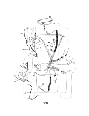 Electrical Diagram and Parts List for 917276071  Craftsman Lawn Tractor