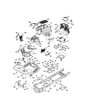 Chassis & Enclosures Diagram and Parts List for 917273941  Craftsman Lawn Tractor