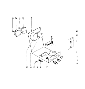 Control Cover Diagram and Parts List for 2894  Craftsman Lathe