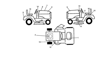 Decals Diagram and Parts List for 917271530  Craftsman Lawn Tractor