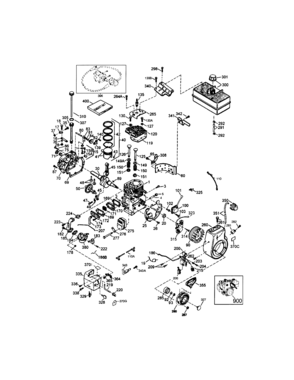 Engine Assembly Diagram and Parts List for 143059013  Craftsman Engine