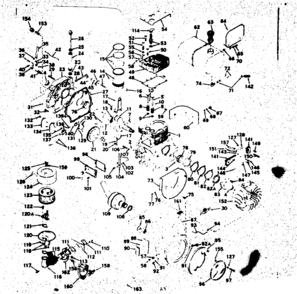 Basic Engine Diagram and Parts List for 143579042  Craftsman Engine