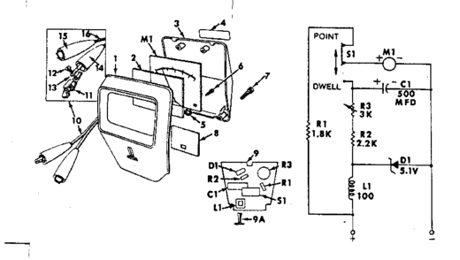 Part Location Diagram of 1-8811-0 Craftsman Case back