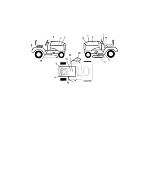 Decals Diagram and Parts List for 917271822  Craftsman Lawn Tractor