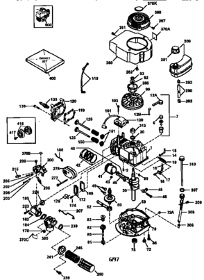 4-cycle Engine-mdl: 143.6965446 Diagram and Parts List for 1438965446  Craftsman Engine