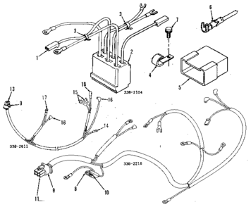 Wiring Harness Diagram and Parts List for 73911054C  Craftsman Engine