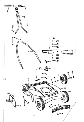 Replacement Parts Diagram and Parts List for 13188201  Craftsman Lawn Mower