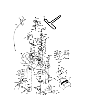 Mower Deck Diagram and Parts List for 917273790  Craftsman Lawn Tractor
