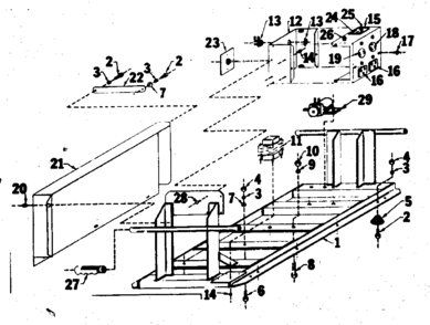 Mounting Base Diagram and Parts List for 58032084  Craftsman Engine