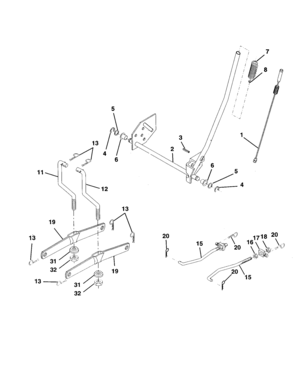 Lift Assembly Diagram and Parts List for 917253780  Craftsman Lawn Tractor