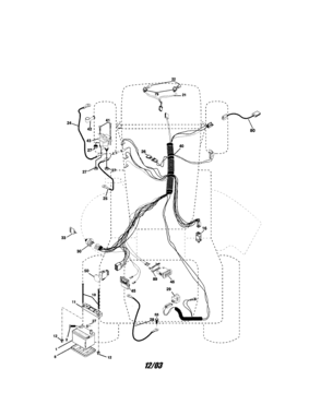 Electrical Diagram and Parts List for 917273640  Craftsman Lawn Tractor
