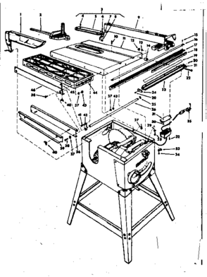 Table Assembly Diagram and Parts List for 11329954  Craftsman Power Motor