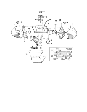 Part Location Diagram of 41A5483-2B Craftsman Garage door opener logic board
