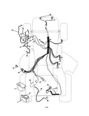 Electrical Diagram and Parts List for 917277270  Craftsman Lawn Tractor